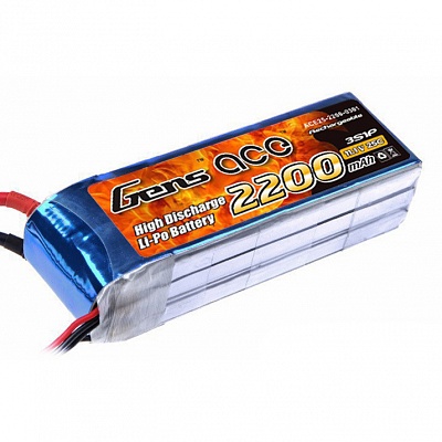 Gens Ace 11.1V 2200mAh 3S1P 25~50C Li-Po battery Softcase (B-25C-2200-3S1P)